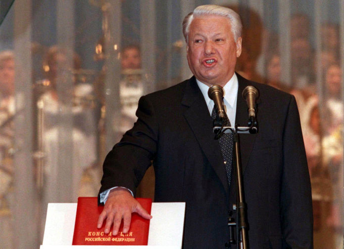 Торжественная церемония вступления в должность вновь избранного Президента России Бориса Ельцина, 9 августа 1996 года
