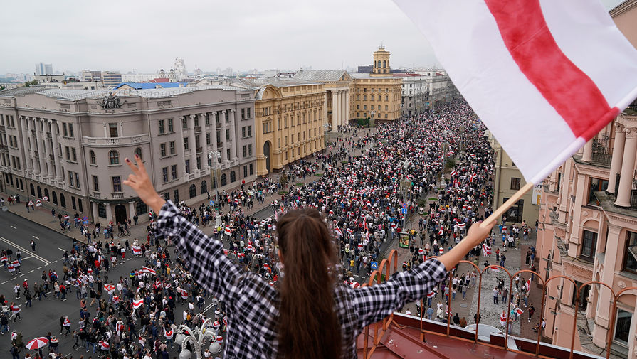  Во время протестов в Минске, 23 августа 2020 года 