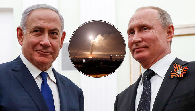 9 мая 2018 года. Премьер-министр Израиля Биньямин Нетаньяху и президент России Владимир Путин во...