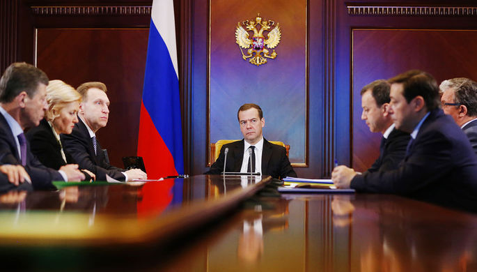 Вице-премьеры России Дмитрий Козак, Ольга Голодец, первый вице-премьер Игорь Шувалов...