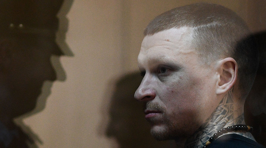 Футболист Павел Мамаев, обвиняемый в хулиганстве и побоях, во время оглашения приговора в Пресненском суде города Москвы, 8 мая 2019 года