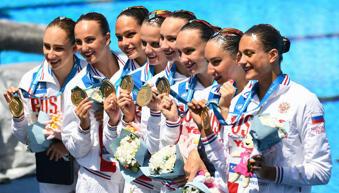Сборная России по синхронному плаванию выиграла очередное золото
