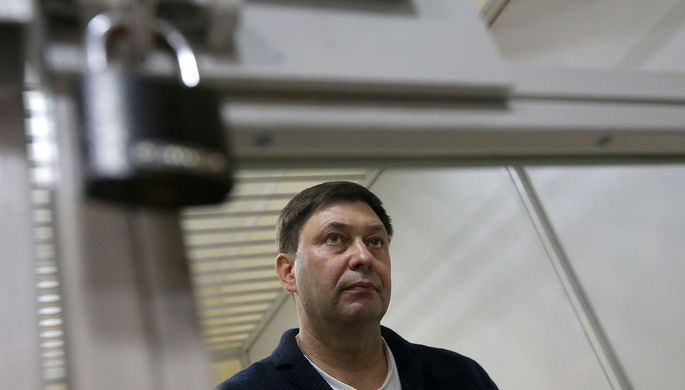 Руководитель портала РИА «Новости» Украина Кирилл Вышинский во время рассмотрения...