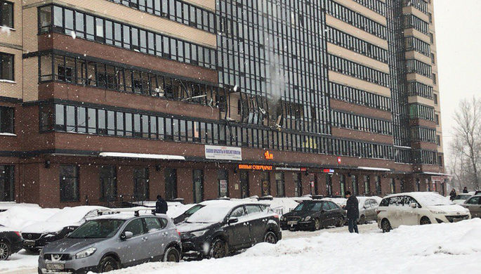 Последствия взрыва в жилом доме в Приморском районе Санкт-Петербурга, 9 февраля 2018 года