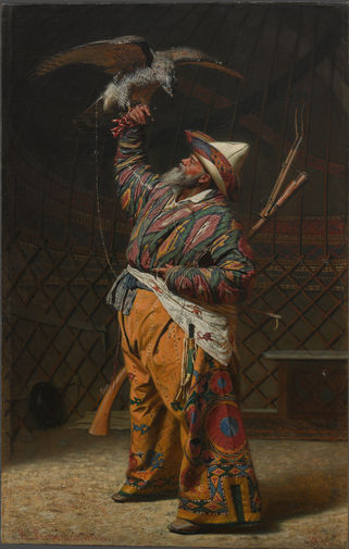 Василий Верещагин. Богатый киргизский охотник с соколом. 1871