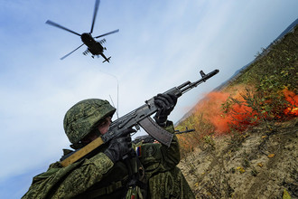 Учения на одном из полигонов в России