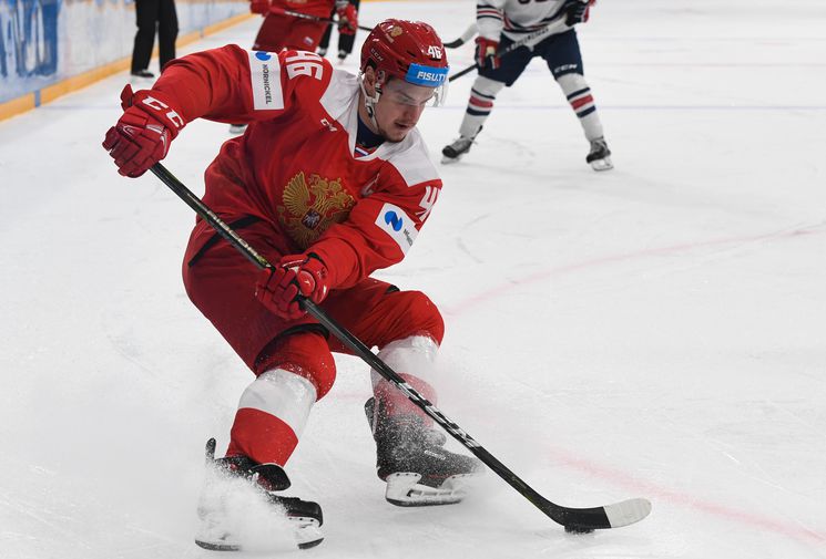 Игрок сборной России по хоккею Игорь Руденков на Универсиаде