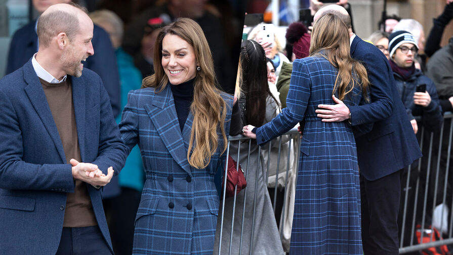 Принцессу Кейт Миддлтон засняли в объятиях принца Уильяма в Шотландии