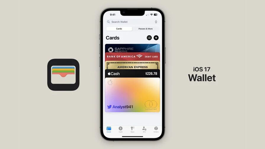 Apple переработала в iOS 17 приложения Кошелек и Здоровье, а также меню с обоями