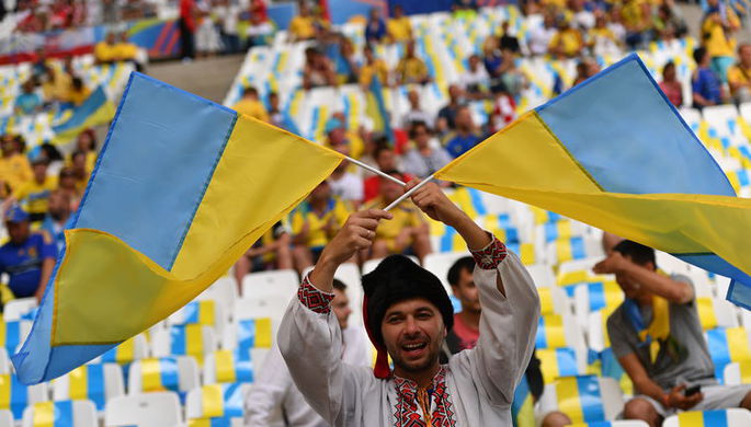 Болельщик сборной Украины по футболу