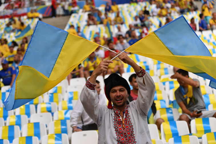 Болельщик сборной Украины по футболу