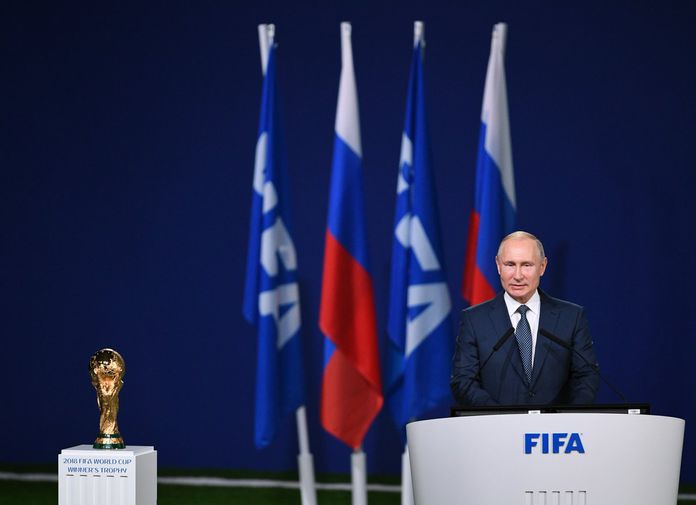 Президент России Владимир Путин на заседании 68-го конгресса ФИФА
