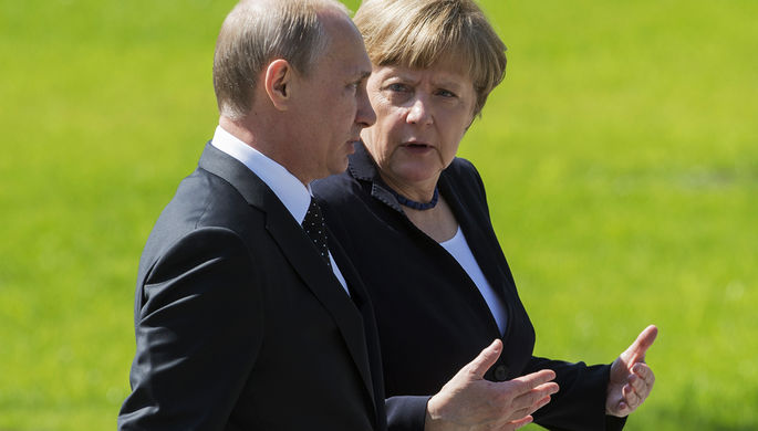 Владимир Путин и Ангела Меркель