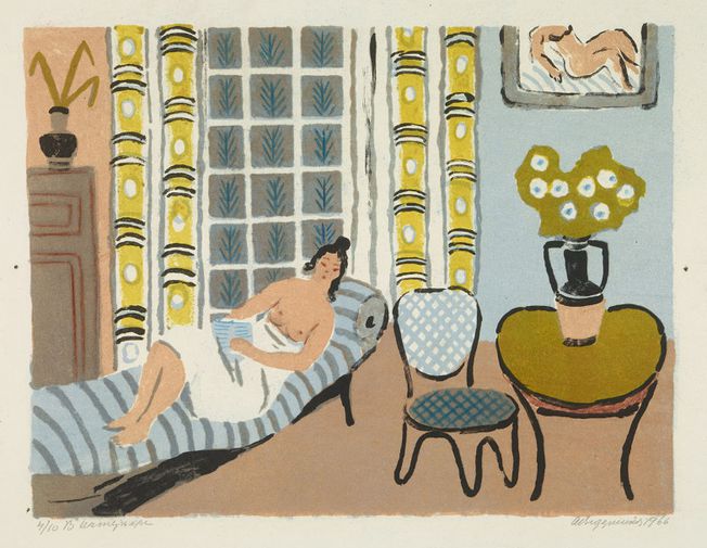 А.Ведерников. В интерьере. 1966