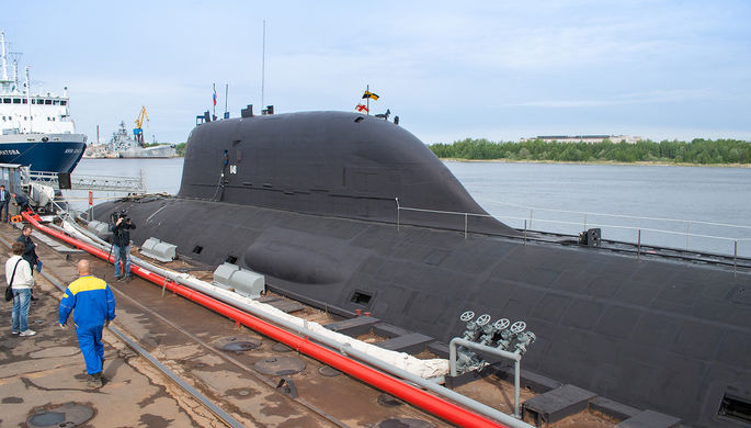 Первая многоцелевая атомная подводная лодка (АПЛ) проекта «Ясень» К-560...