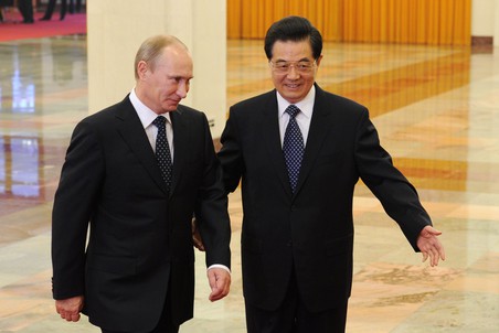 Владимир Путин и глава КНР Ху Цзиньтао