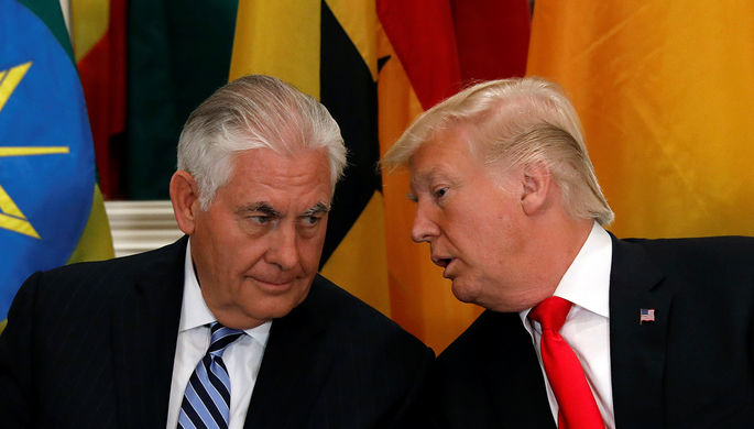 Дональд Трамп и Рекс Тиллерсон