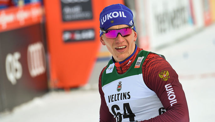 Российский лыжник Александр Большунов