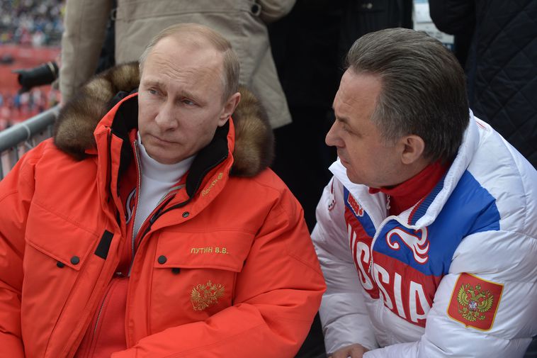 Президент России Владимир Путин и вице-премьер правительства по вопросам спорта Виталий Мутко