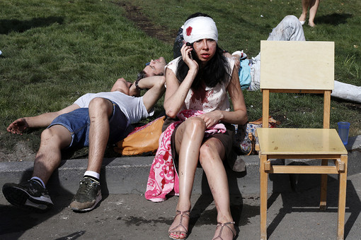 Пострадавшие в результате аварии в метро между станциями «Славянский бульвар» и «Парк победы» на Арбатско-Покровской линии