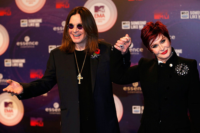 Оззи и Шэрон Осборн на красной ковровой дорожке перед началом MTV Europe Music Awards