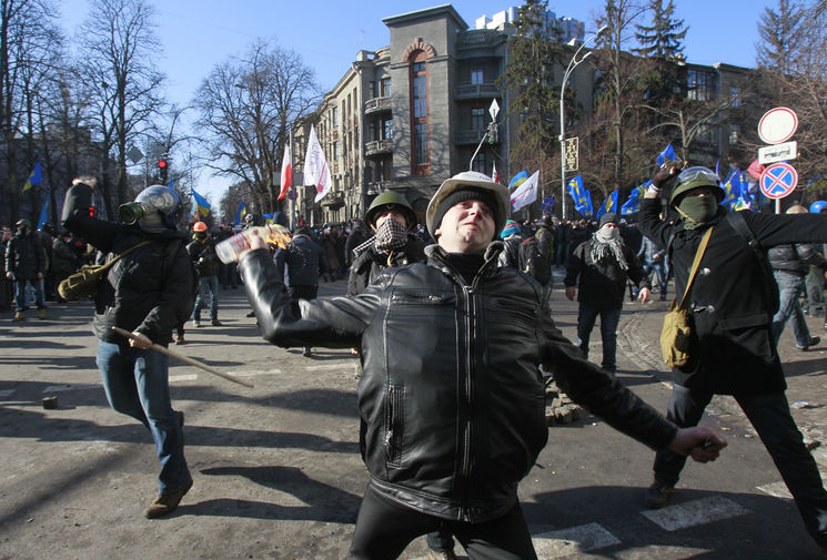 Ситуация в центре Киева, 18 февраля 2014 года
