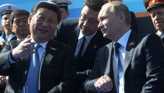 Президент Российской Федерации Владимир Путин и председатель Китайской Народной Республики Си...