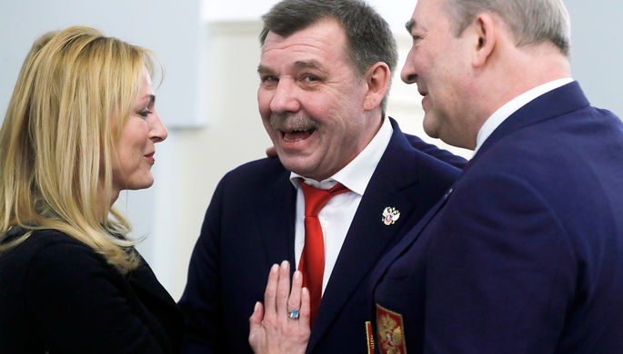 Президент Федерации хоккея России Владислав Третьяк, главный тренер сборной России по хоккею Олег...