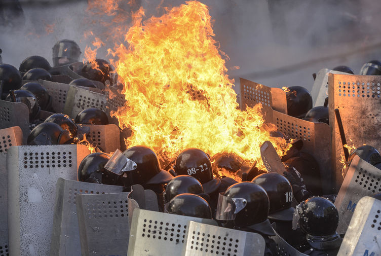 Ситуация в центре Киева, 18 февраля 2014 года
