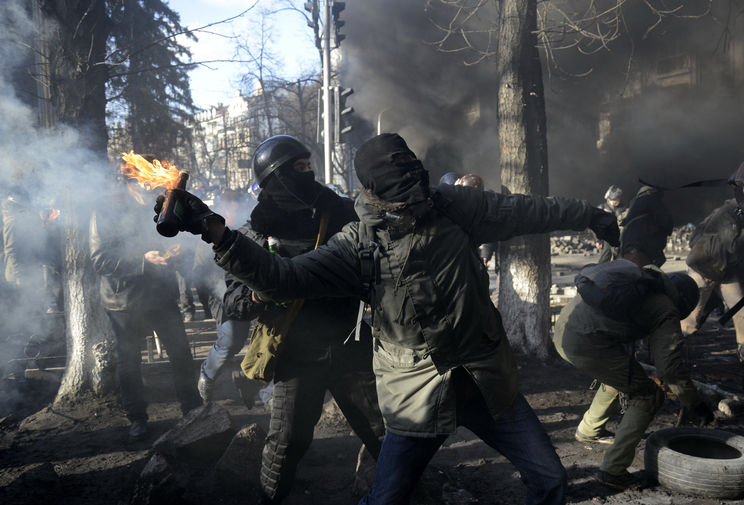Ситуация в центре Киева, 18 февраля 2014 года