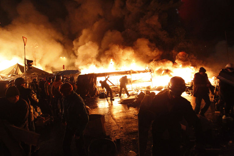 Ситуация в центре Киева, 18 февраля 2014 года