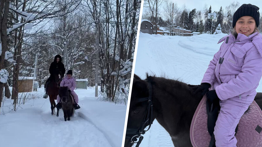 Бизнесвумен Оксана Самойлова снялась с дочерью на лошадях во время прогулке по ферме