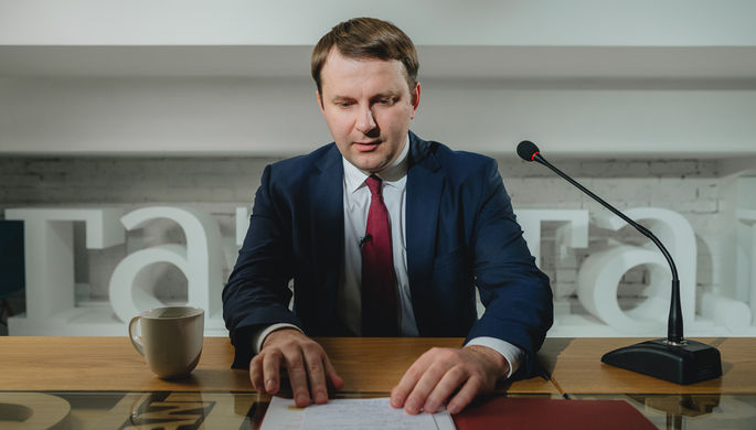 Министр экономического развития Максим Орешкин во время интервью в редакции «Газеты.Ru»