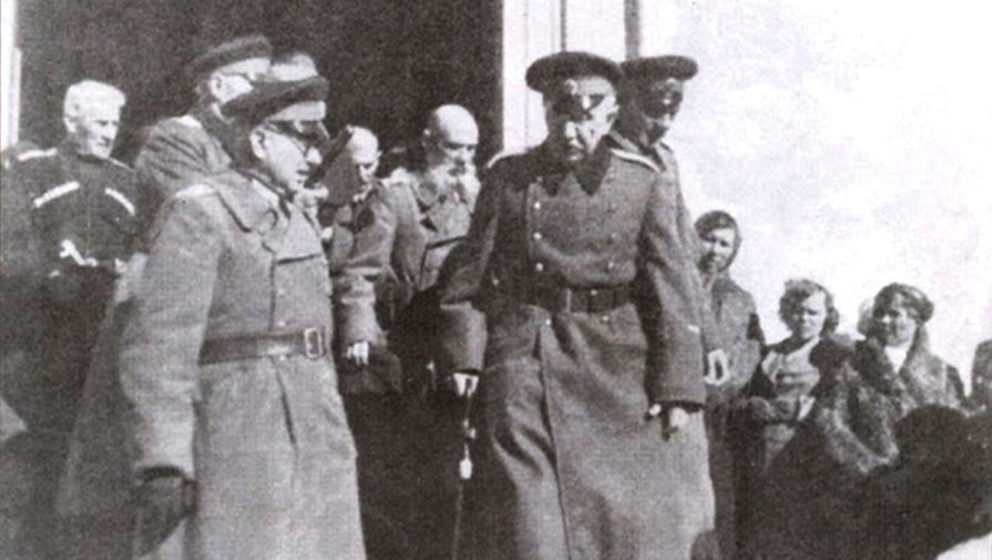 Встреча генерала Доманова с генералом П.Н. Красновым, сентябрь 1943 года