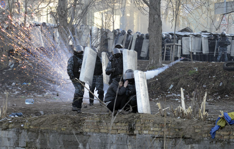 Ситуация в центре Киева, 18 февраля 2014 года