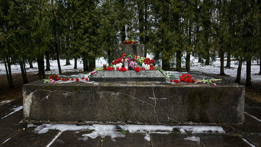  Мемориал освободителям и Героям Советского Союза в Крустпилсском парке в Екабпилсе, 24 февраля 2021... 