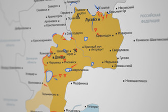 Обновляемые карты боевых действий в Донбассе