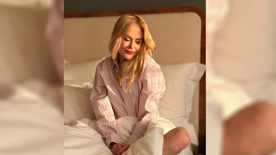 Актриса Николь Кидман выложила фото в в рубашке без штанов