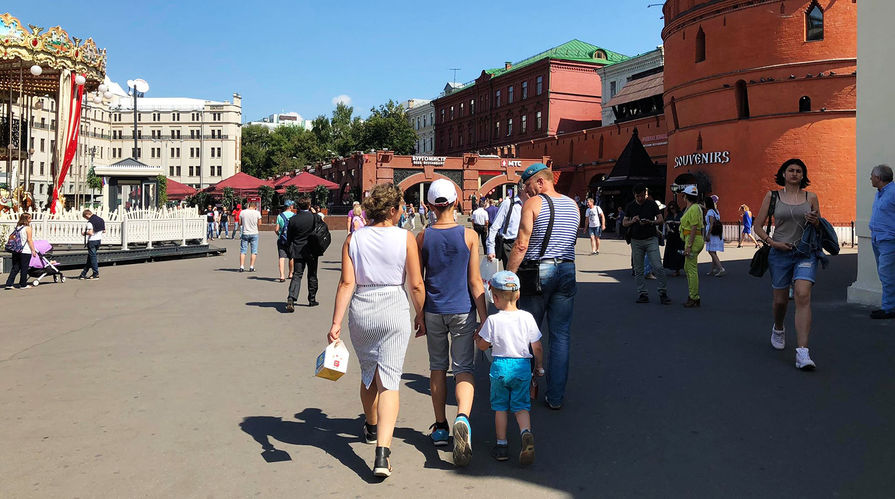 Центр Москвы во время Дня ВДВ, 2 августа 2018 года