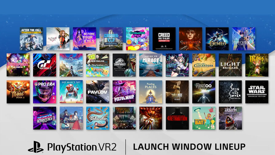 Sony раскрыла стартовую линейку игр для PlayStation VR2