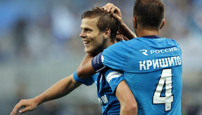 «Зенит» уничтожил «Спартак» в матче чемпионата России по футболу
