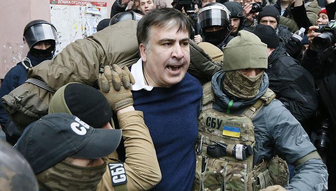 Бывший президент Грузии и бывший губернатор Одесской области Украины Михаил Саакашвили во время...