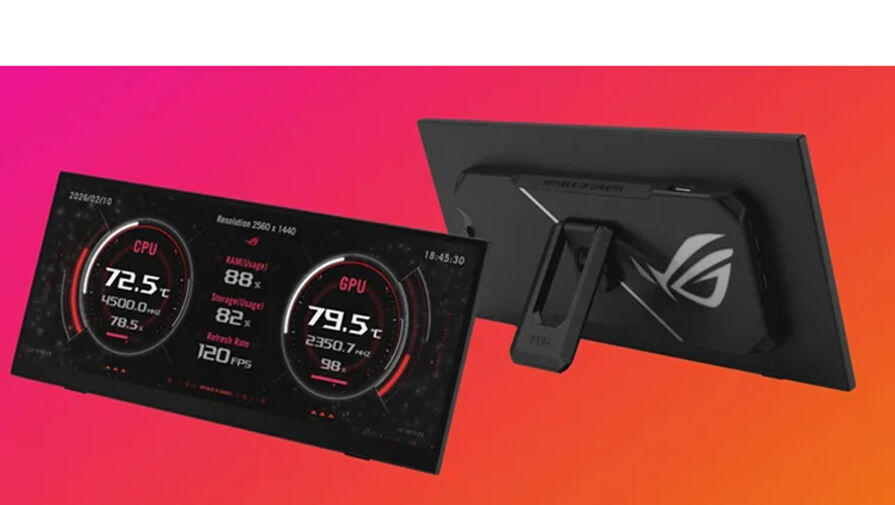 Asus выпустила 12,3-дюймовый монитор для вывода нагрузки ПК за 21 тысячу рублей