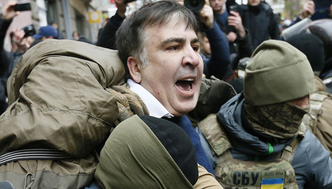 Бывший президент Грузии и бывший губернатор Одесской области Украины Михаил Саакашвили во время...
