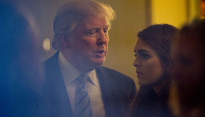 Хоуп Хикс и Дональд Трамп, 2016 год