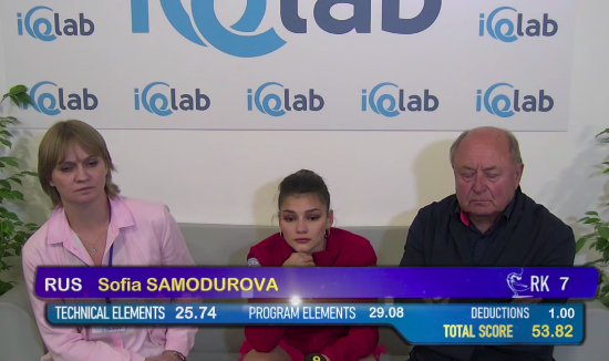 Анна Щербакова выступает в показательных выступлениях на чемпионате России по фигурному катанию в Саранске
