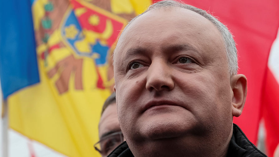 Президент Молдавии Игорь Додон во время митинга Партии социалистов в Кишиневе, ноябрь 2018 года