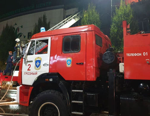Пожар в торговом центре «Гранд-парк» в центре Грозного, 19 сентября 2019 года