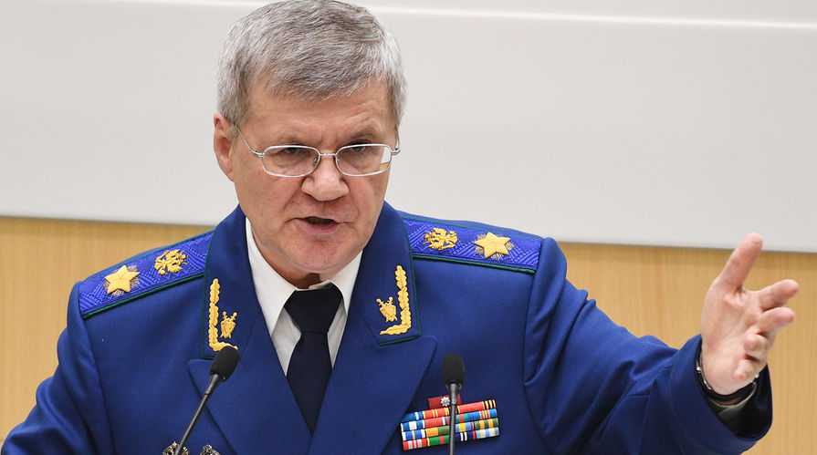 Генеральный прокурор России Юрий Чайка во время выступления на заседании Совета Федерации, 18 апреля 2018 года