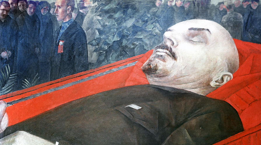 Картина "Рабочие у гроба В.И. Ленина", 1924 год
